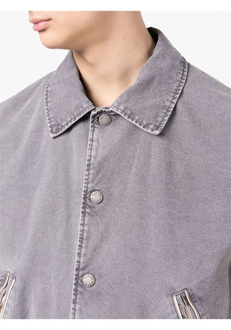 Bomber in cotone grigio e beige con logo GGDB GOLDEN GOOSE | GMP01310-P00104882236